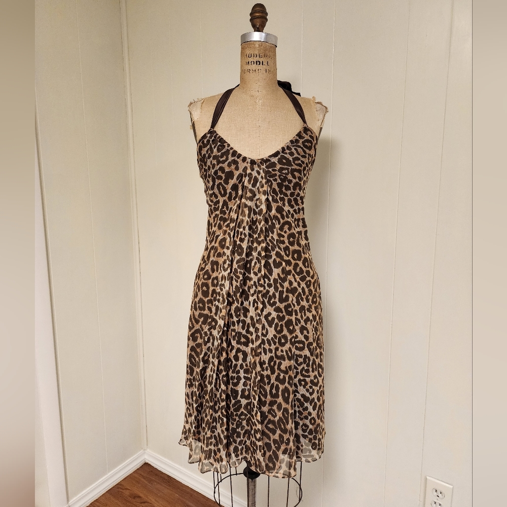 Silk chiffon halter dress